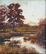 Attributed to Jan de Beer A Stream in Autumn oil